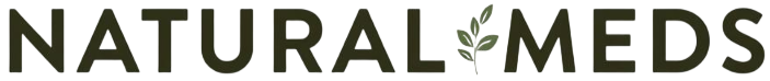 Logo of Natural Meds with a leaf design above the text