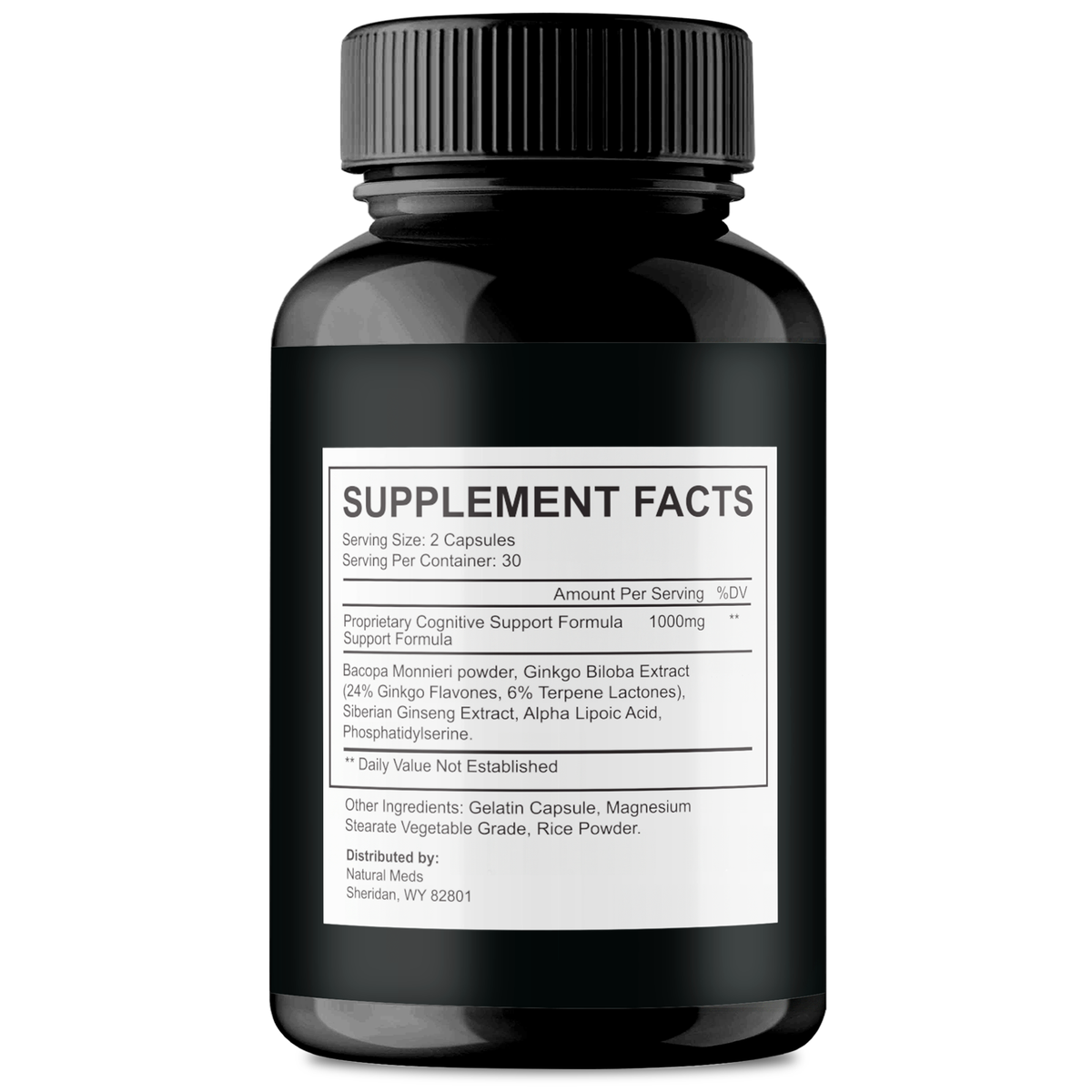 Brain Honey | Dietary Supplement supplement facts panel