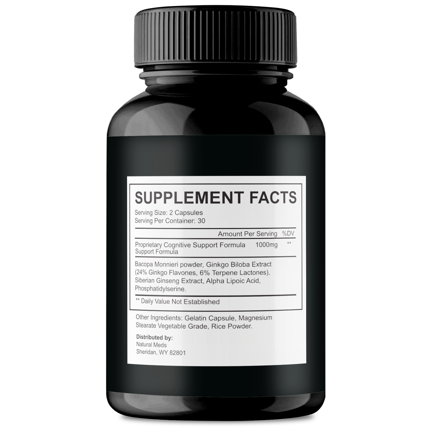 Brain Honey | Dietary Supplement supplement facts panel