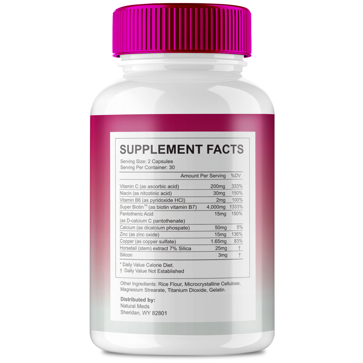 Harmony | Dietary Supplement supplement facts panel