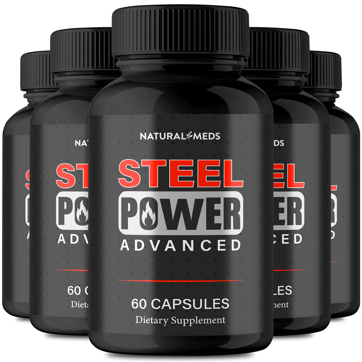 Steel Power | Dietary Supplement product packaging